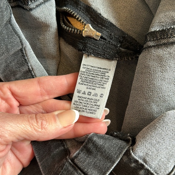 Free People Washed Black Mini Skirt 2 - Picture 4 of 8